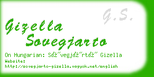 gizella sovegjarto business card